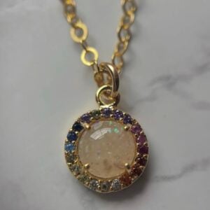 Rainbow Halo | Breastmilk Necklace