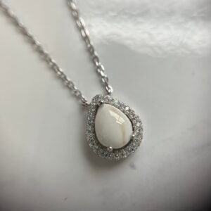 Teardrop Halo | Breastmilk Necklace