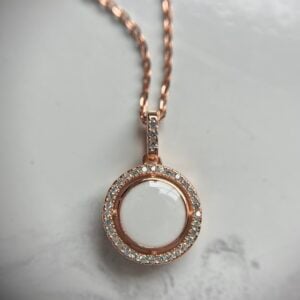 Clearance Sale – Bezel Halo Necklace