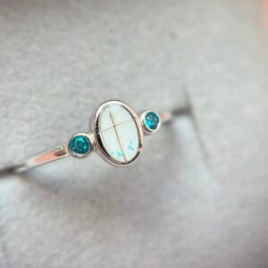 Birthstone Oval | Breastmilk Ring