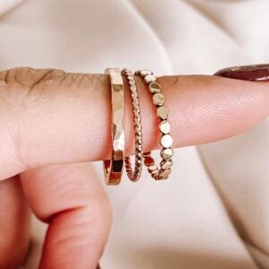 Accent Band Gold Filled Set Add On | Breastmilk Ring