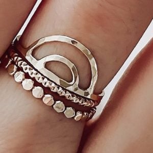 Gold Filled Rainbow Baby Set | Breastmilk Ring