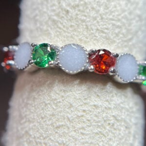 Birthstone Half Band | Breastmilk Ring