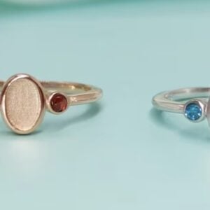 Birthstone Oval | Breastmilk Ring