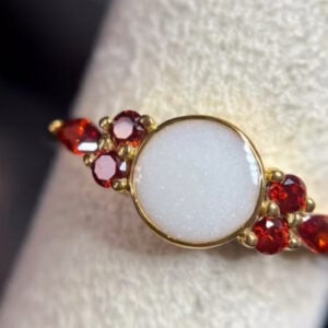 Birthstone Round | Breastmilk Ring