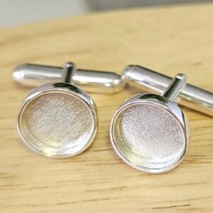 Round Bezel Cufflink | Mens Keepsake