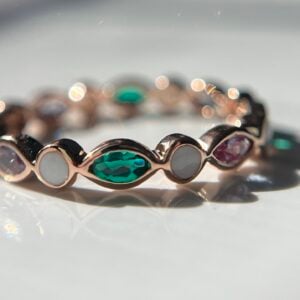 Baylee Birthstone Eternity Band | Breastmilk Ring